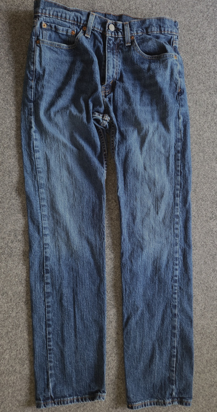 Levi's 505 Men's Regular Fit Jeans W32 L32 Dark Indigo Wash Blue Very Good